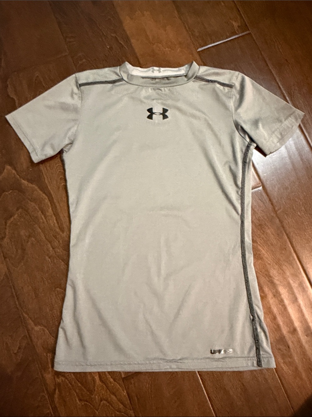Under Armour Light Gray Short Sleeve Compression Performance Tee